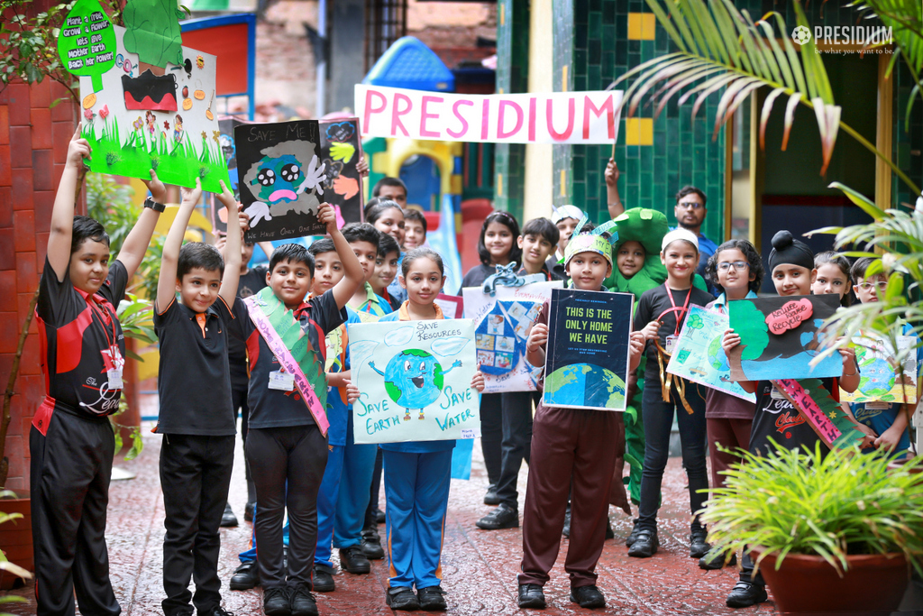 Presidium Vivek Vihar, PRESIDIANS SLOGANEER ‘SAVE EARTH’ AT A SPECIAL RALLY